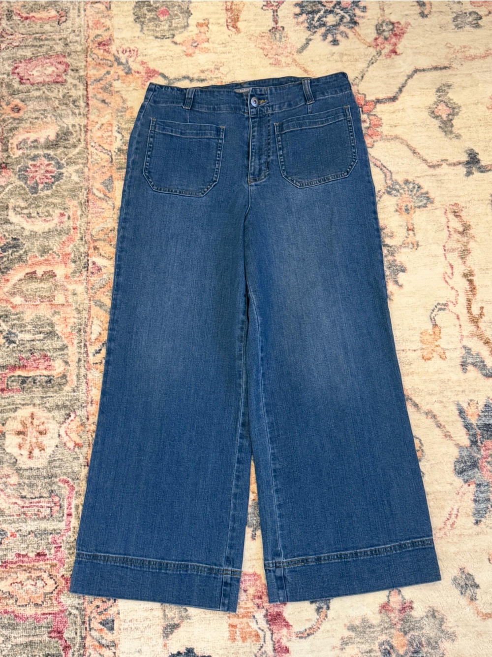 Habitat Wide-Leg Blue Denim Jeans